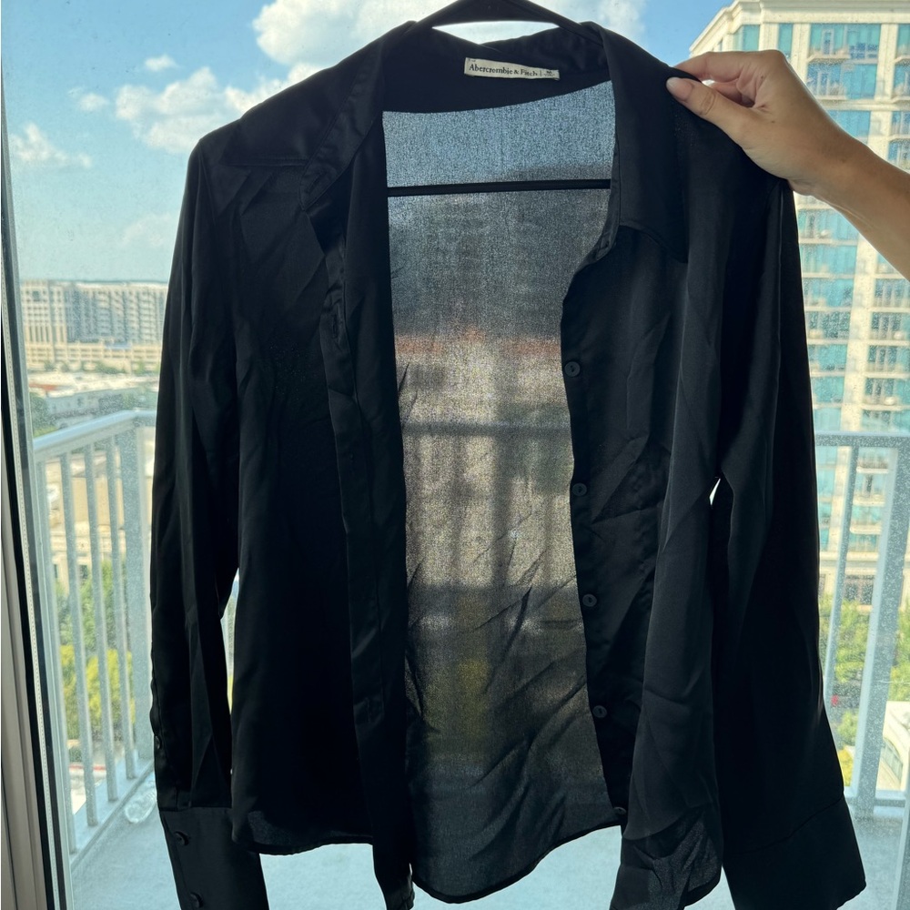 Abercrombie & Fitch Black Button Down Shirt